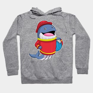 Whale as Firefighter with Hose Hoodie